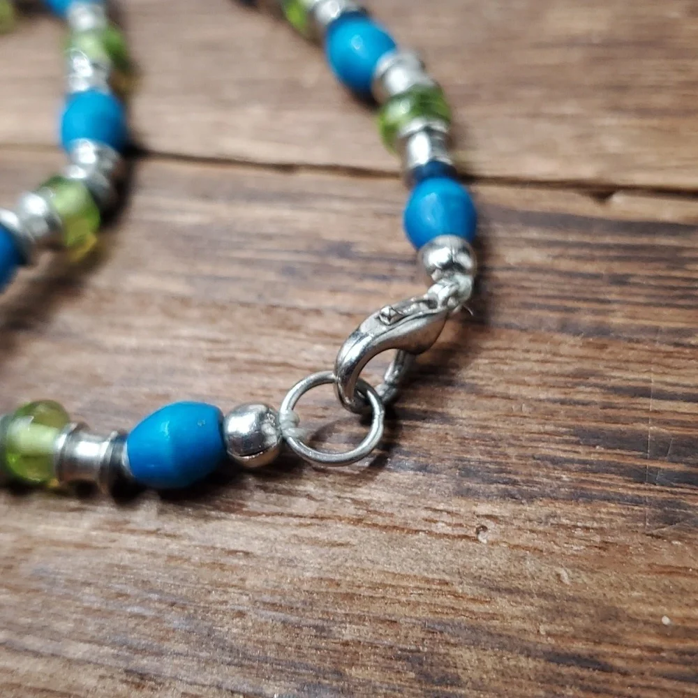 N3519 Blue Haze Murano Necklace‎
